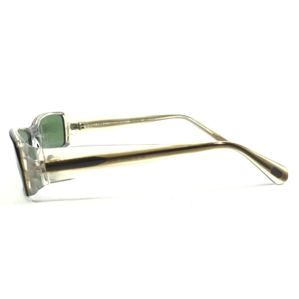 Carmen Marc Valvo Sunglasses Mischa Olive Pearl Brown Green Rectangular Frames